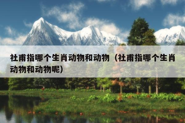 社甫指哪个生肖动物和动物（社甫指哪个生肖动物和动物呢）
