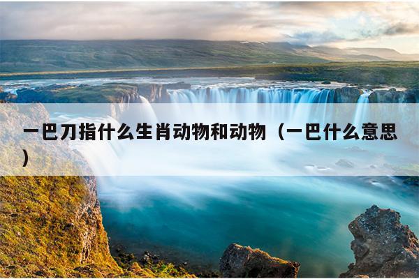 一巴刀指什么生肖动物和动物（一巴什么意思）
