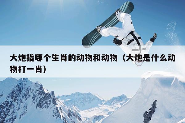 大炮指哪个生肖的动物和动物（大炮是什么动物打一肖）