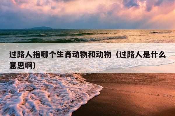 过路人指哪个生肖动物和动物（过路人是什么意思啊）
