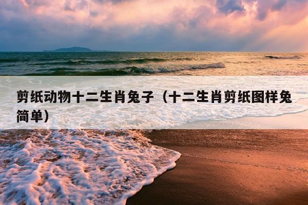 剪纸动物十二生肖兔子（十二生肖剪纸图样兔简单）