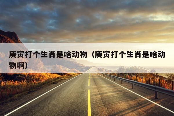 庚寅打个生肖是啥动物（庚寅打个生肖是啥动物啊）
