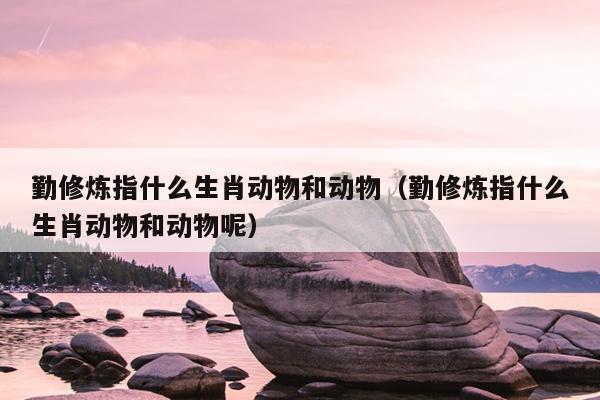 勤修炼指什么生肖动物和动物（勤修炼指什么生肖动物和动物呢）