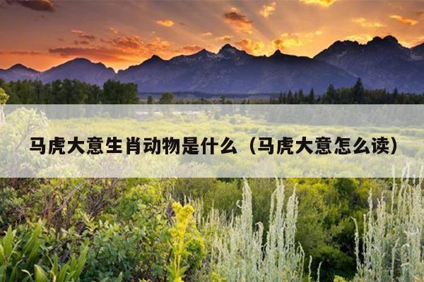 马虎大意生肖动物是什么（马虎大意怎么读）