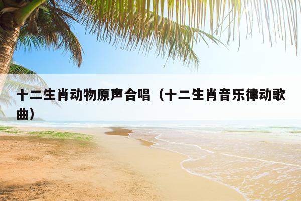 十二生肖动物原声合唱（十二生肖音乐律动歌曲）