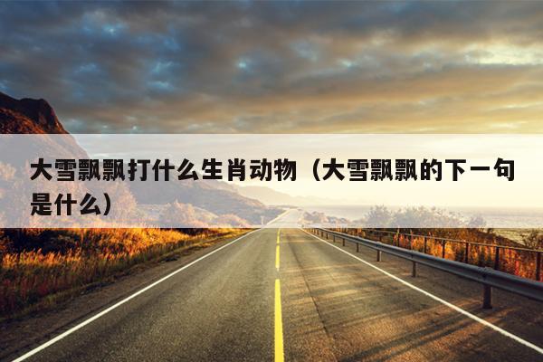 大雪飘飘打什么生肖动物（大雪飘飘的下一句是什么）