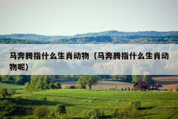 马奔腾指什么生肖动物（马奔腾指什么生肖动物呢）
