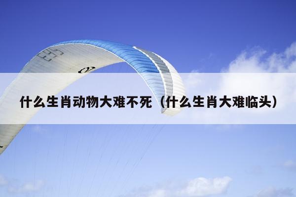 什么生肖动物大难不死（什么生肖大难临头）