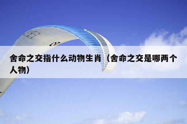 舍命之交指什么动物生肖（舍命之交是哪两个人物）