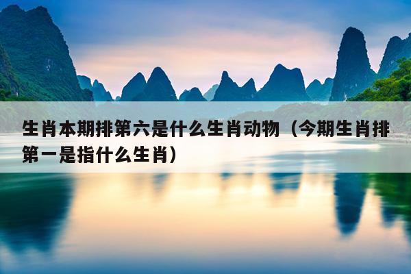 生肖本期排第六是什么生肖动物（今期生肖排第一是指什么生肖）