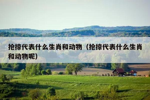 抢掠代表什么生肖和动物（抢掠代表什么生肖和动物呢）