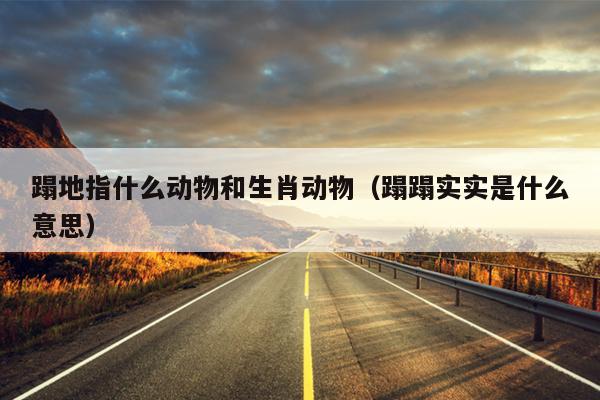 蹋地指什么动物和生肖动物（蹋蹋实实是什么意思）