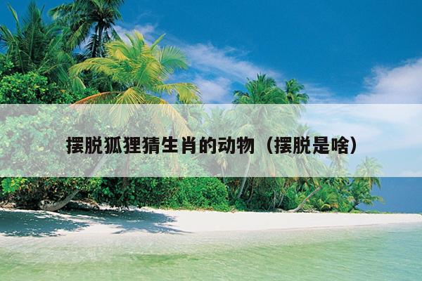 摆脱狐狸猜生肖的动物（摆脱是啥）