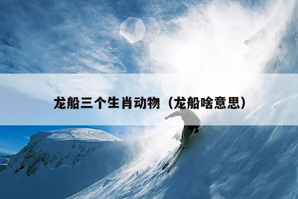 龙船三个生肖动物（龙船啥意思）