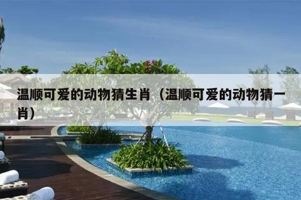 温顺可爱的动物猜生肖（温顺可爱的动物猜一肖）