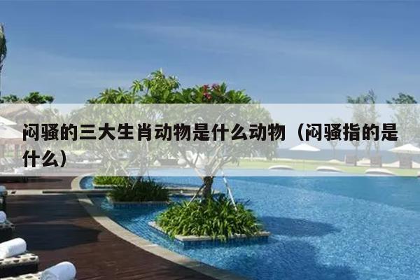闷骚的三大生肖动物是什么动物（闷骚指的是什么）