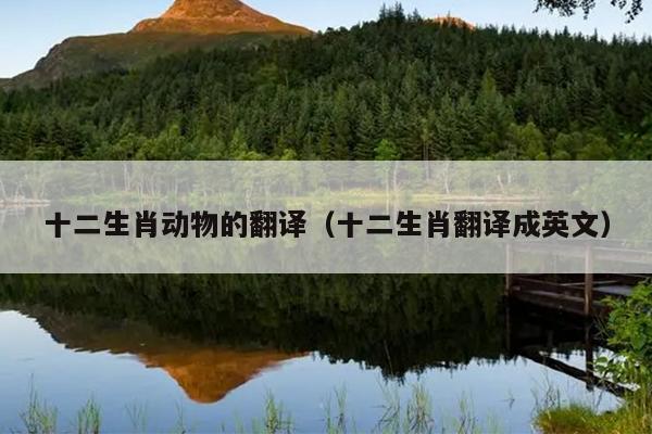 十二生肖动物的翻译（十二生肖翻译成英文）