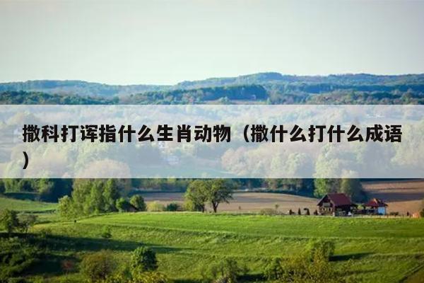 撒科打诨指什么生肖动物（撒什么打什么成语）