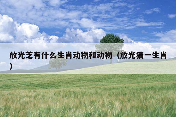 放光芝有什么生肖动物和动物（放光猜一生肖）