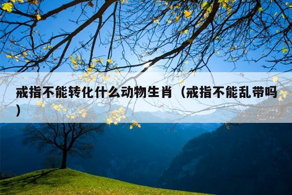戒指不能转化什么动物生肖（戒指不能乱带吗）