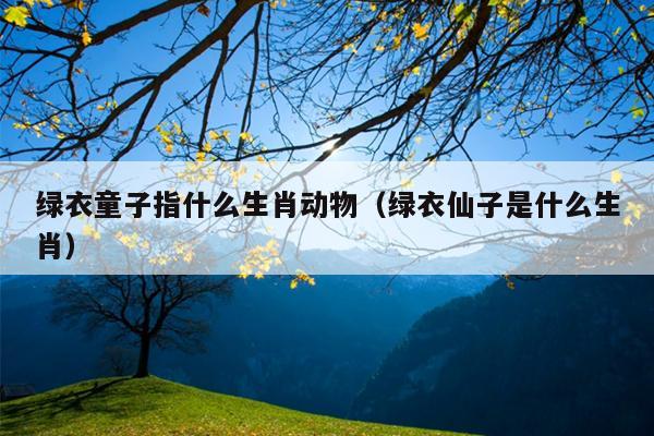 绿衣童子指什么生肖动物（绿衣仙子是什么生肖）