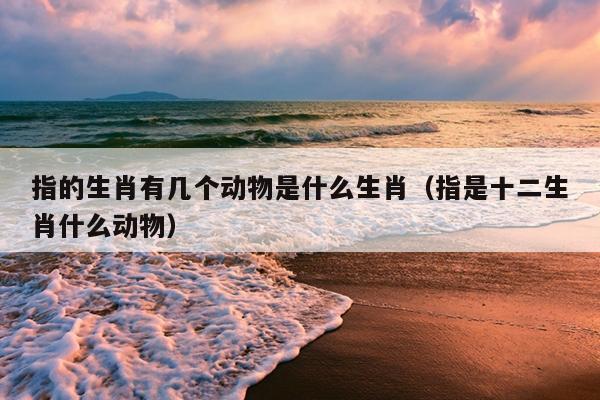 指的生肖有几个动物是什么生肖（指是十二生肖什么动物）