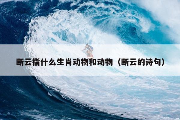 断云指什么生肖动物和动物（断云的诗句）