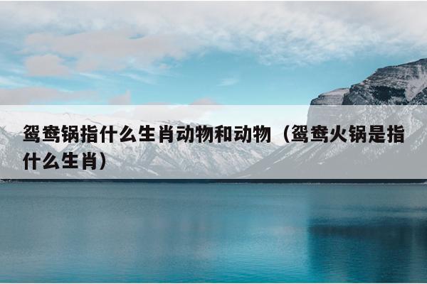 鸳鸯锅指什么生肖动物和动物（鸳鸯火锅是指什么生肖）