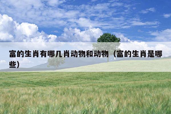富的生肖有哪几肖动物和动物（富的生肖是哪些）