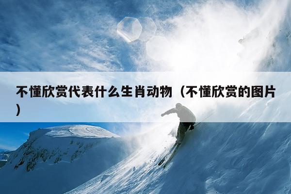 不懂欣赏代表什么生肖动物（不懂欣赏的图片）