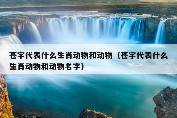 苍字代表什么生肖动物和动物（苍字代表什么生肖动物和动物名字）