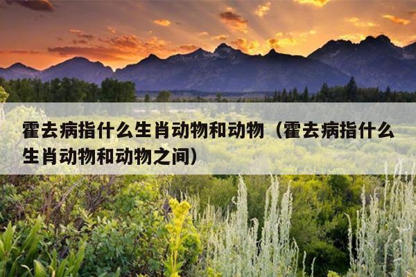 霍去病指什么生肖动物和动物（霍去病指什么生肖动物和动物之间）