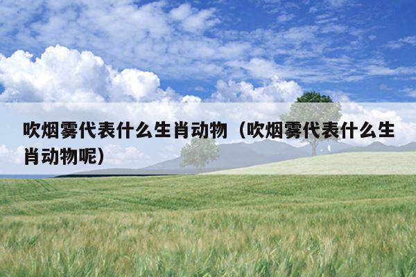 吹烟雾代表什么生肖动物（吹烟雾代表什么生肖动物呢）