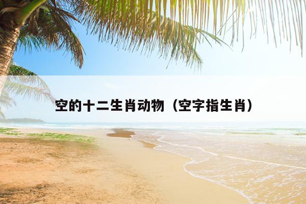 空的十二生肖动物（空字指生肖）