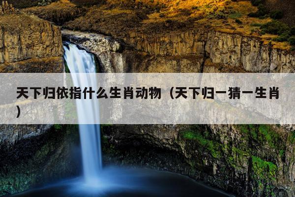 天下归依指什么生肖动物（天下归一猜一生肖）