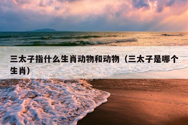 三太子指什么生肖动物和动物（三太子是哪个生肖）