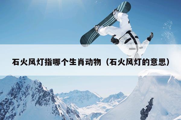 石火风灯指哪个生肖动物（石火风灯的意思）