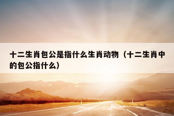 十二生肖包公是指什么生肖动物（十二生肖中的包公指什么）