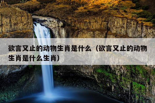 欲言又止的动物生肖是什么（欲言又止的动物生肖是什么生肖）