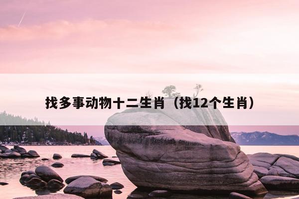 找多事动物十二生肖（找12个生肖）