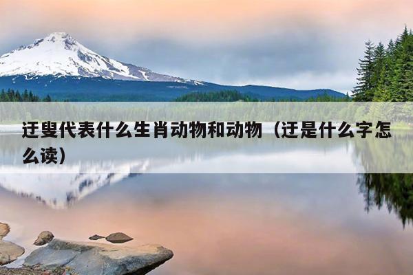 迂叟代表什么生肖动物和动物（迂是什么字怎么读）