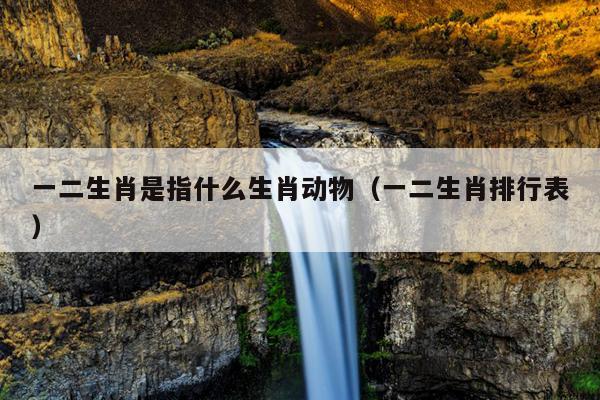 一二生肖是指什么生肖动物（一二生肖排行表）