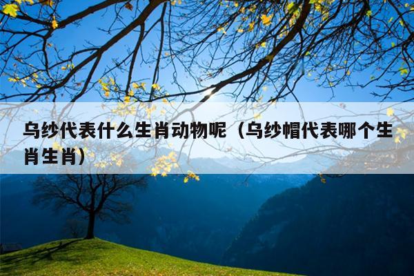 乌纱代表什么生肖动物呢（乌纱帽代表哪个生肖生肖）