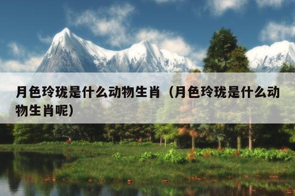 月色玲珑是什么动物生肖（月色玲珑是什么动物生肖呢）