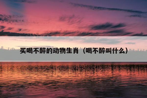 买喝不醉的动物生肖（喝不醉叫什么）