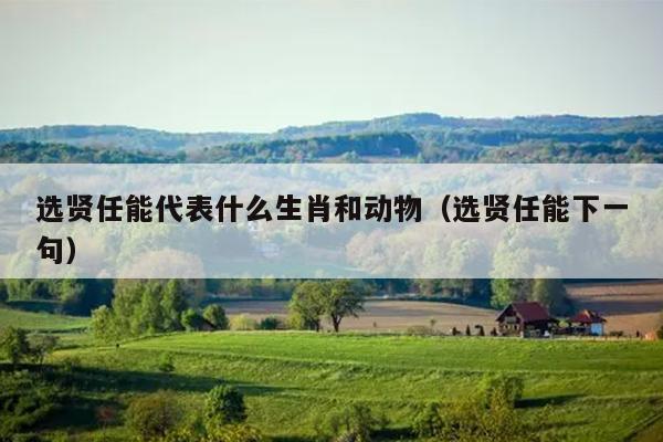 选贤任能代表什么生肖和动物（选贤任能下一句）