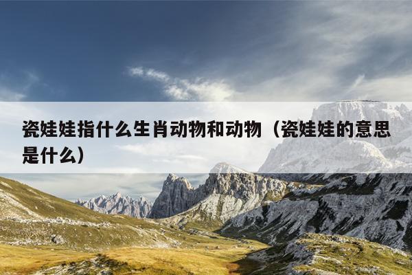 瓷娃娃指什么生肖动物和动物（瓷娃娃的意思是什么）