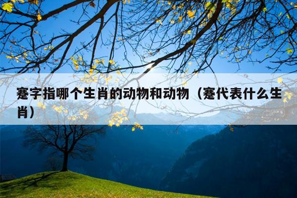 蹇字指哪个生肖的动物和动物（蹇代表什么生肖）