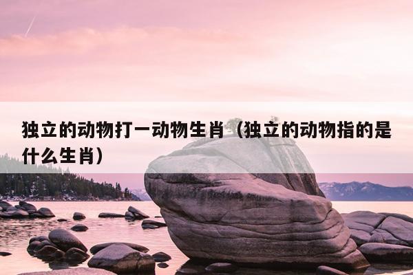 独立的动物打一动物生肖（独立的动物指的是什么生肖）