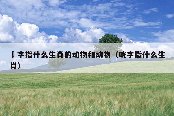 睤字指什么生肖的动物和动物（咣字指什么生肖）